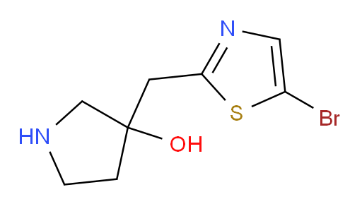 3-[(5-bromo-1,3-thiazol-2-yl)methyl]pyrrolidin-3-ol