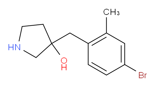 3-[(4-bromo-2-methylphenyl)methyl]pyrrolidin-3-ol