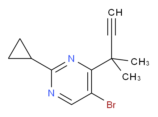 5-bromo-2-cyclopropyl-4-(2-methylbut-3-yn-2-yl)pyrimidine