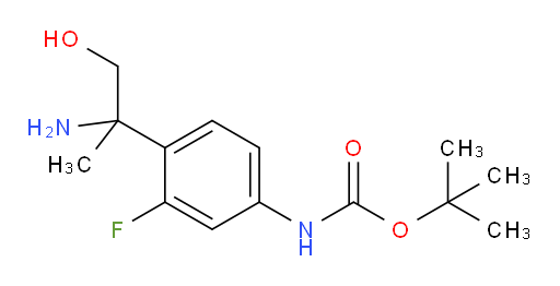 tert-butyl N-[4-(2-amino-1-hydroxypropan-2-yl)-3-fluorophenyl]carbamate