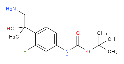 tert-butyl N-[4-(1-amino-2-hydroxypropan-2-yl)-3-fluorophenyl]carbamate