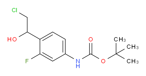 tert-butyl N-[4-(2-chloro-1-hydroxyethyl)-3-fluorophenyl]carbamate