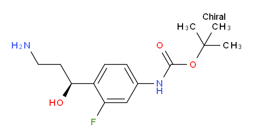 tert-butyl N-{4-[(1S)-3-amino-1-hydroxypropyl]-3-fluorophenyl}carbamate