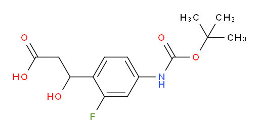 3-(4-{[(tert-butoxy)carbonyl]amino}-2-fluorophenyl)-3-hydroxypropanoic acid