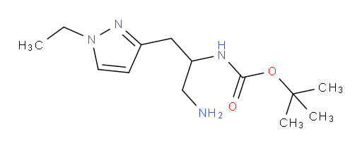 tert-butyl N-[1-amino-3-(1-ethyl-1H-pyrazol-3-yl)propan-2-yl]carbamate