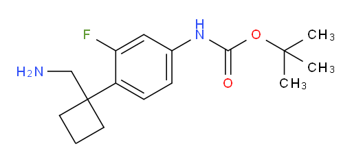 tert-butyl N-{4-[1-(aminomethyl)cyclobutyl]-3-fluorophenyl}carbamate