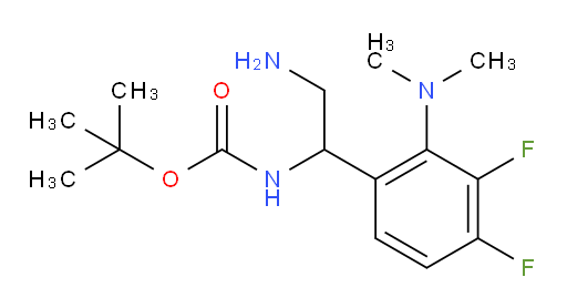 tert-butyl N-{2-amino-1-[2-(dimethylamino)-3,4-difluorophenyl]ethyl}carbamate
