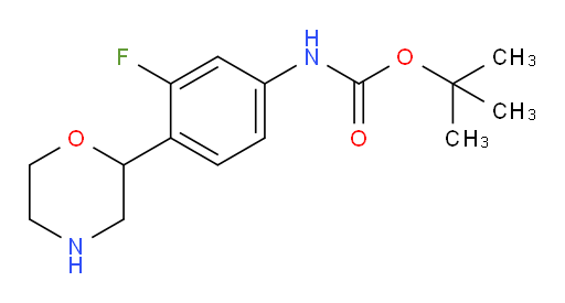 tert-butyl N-[3-fluoro-4-(morpholin-2-yl)phenyl]carbamate
