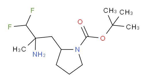 tert-butyl 2-(2-amino-3,3-difluoro-2-methylpropyl)pyrrolidine-1-carboxylate