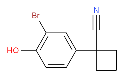 1-(3-bromo-4-hydroxyphenyl)cyclobutane-1-carbonitrile
