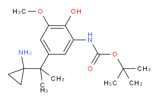 tert-butyl N-{5-[2-(1-aminocyclopropyl)propan-2-yl]-2-hydroxy-3-methoxyphenyl}carbamate