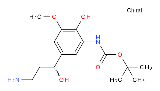 tert-butyl N-{5-[(1R)-3-amino-1-hydroxypropyl]-2-hydroxy-3-methoxyphenyl}carbamate