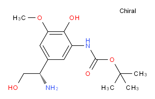 tert-butyl N-{5-[(1S)-1-amino-2-hydroxyethyl]-2-hydroxy-3-methoxyphenyl}carbamate
