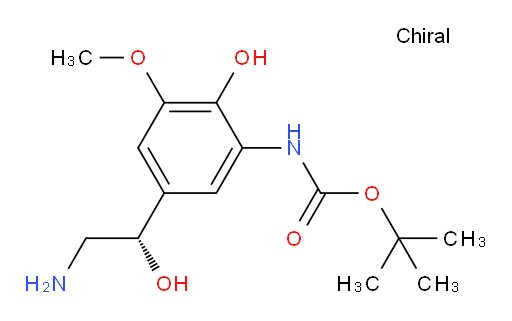 tert-butyl N-{5-[(1S)-2-amino-1-hydroxyethyl]-2-hydroxy-3-methoxyphenyl}carbamate