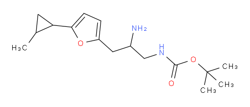 tert-butyl N-{2-amino-3-[5-(2-methylcyclopropyl)furan-2-yl]propyl}carbamate