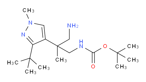 tert-butyl N-[3-amino-2-(3-tert-butyl-1-methyl-1H-pyrazol-4-yl)-2-methylpropyl]carbamate