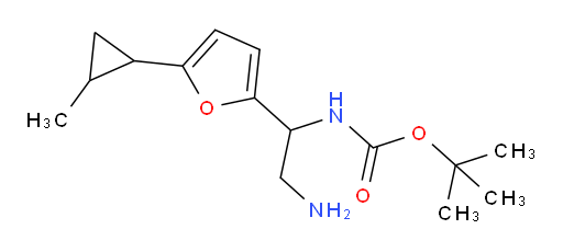 tert-butyl N-{2-amino-1-[5-(2-methylcyclopropyl)furan-2-yl]ethyl}carbamate