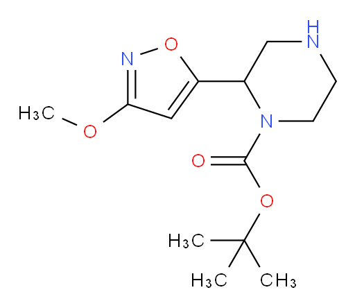 tert-butyl 2-(3-methoxy-1,2-oxazol-5-yl)piperazine-1-carboxylate