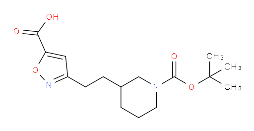 3-(2-{1-[(tert-butoxy)carbonyl]piperidin-3-yl}ethyl)-1,2-oxazole-5-carboxylic acid