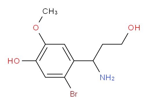 4-(1-amino-3-hydroxypropyl)-5-bromo-2-methoxyphenol
