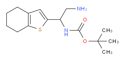 tert-butyl N-[2-amino-1-(4,5,6,7-tetrahydro-1-benzothiophen-2-yl)ethyl]carbamate