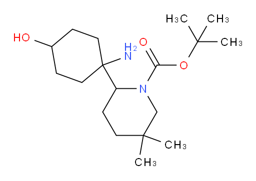tert-butyl 2-(1-amino-4-hydroxycyclohexyl)-5,5-dimethylpiperidine-1-carboxylate