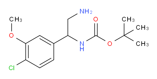 tert-butyl N-[2-amino-1-(4-chloro-3-methoxyphenyl)ethyl]carbamate