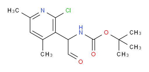 tert-butyl N-[1-(2-chloro-4,6-dimethylpyridin-3-yl)-2-oxoethyl]carbamate