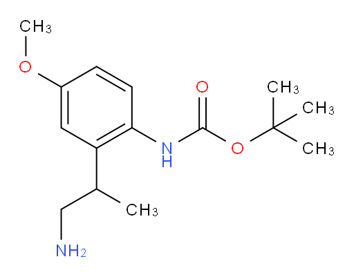 tert-butyl N-[2-(1-aminopropan-2-yl)-4-methoxyphenyl]carbamate