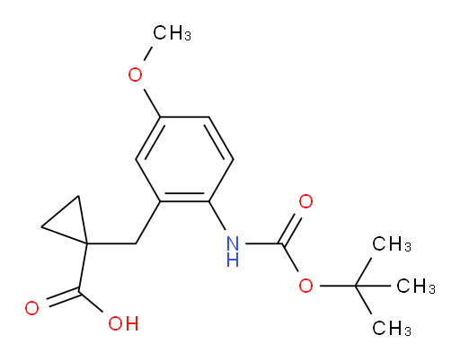 1-[(2-{[(tert-butoxy)carbonyl]amino}-5-methoxyphenyl)methyl]cyclopropane-1-carboxylic acid