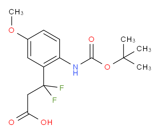 3-(2-{[(tert-butoxy)carbonyl]amino}-5-methoxyphenyl)-3,3-difluoropropanoic acid