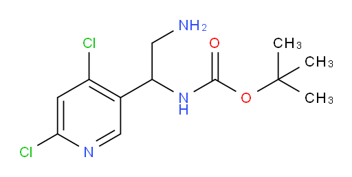 tert-butyl N-[2-amino-1-(4,6-dichloropyridin-3-yl)ethyl]carbamate