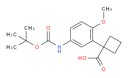 1-(5-{[(tert-butoxy)carbonyl]amino}-2-methoxyphenyl)cyclobutane-1-carboxylic acid