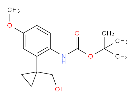 tert-butyl N-{2-[1-(hydroxymethyl)cyclopropyl]-4-methoxyphenyl}carbamate