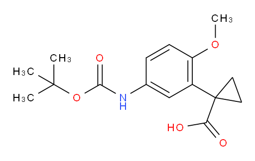 1-(5-{[(tert-butoxy)carbonyl]amino}-2-methoxyphenyl)cyclopropane-1-carboxylic acid