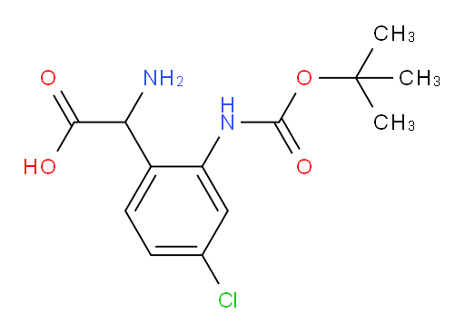 2-amino-2-(2-{[(tert-butoxy)carbonyl]amino}-4-chlorophenyl)acetic acid