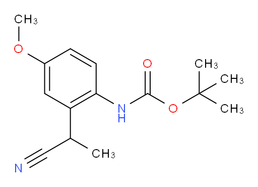 tert-butyl N-[2-(1-cyanoethyl)-4-methoxyphenyl]carbamate
