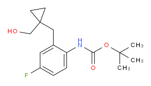 tert-butyl N-(4-fluoro-2-{[1-(hydroxymethyl)cyclopropyl]methyl}phenyl)carbamate