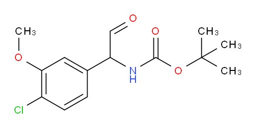 tert-butyl N-[1-(4-chloro-3-methoxyphenyl)-2-oxoethyl]carbamate