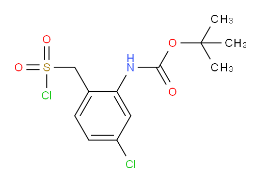 tert-butyl N-{5-chloro-2-[(chlorosulfonyl)methyl]phenyl}carbamate