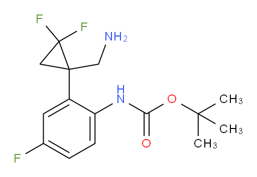 tert-butyl N-{2-[1-(aminomethyl)-2,2-difluorocyclopropyl]-4-fluorophenyl}carbamate