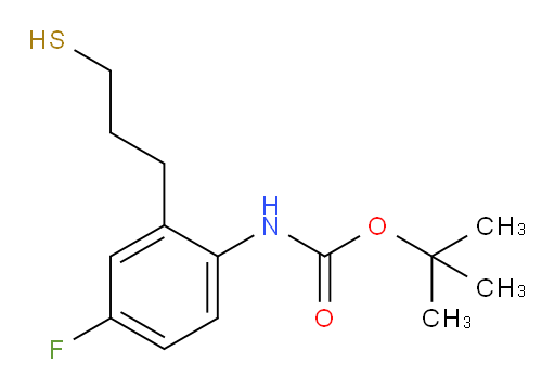 tert-butyl N-[4-fluoro-2-(3-sulfanylpropyl)phenyl]carbamate