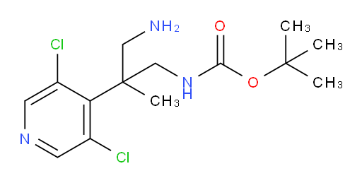 tert-butyl N-[3-amino-2-(3,5-dichloropyridin-4-yl)-2-methylpropyl]carbamate
