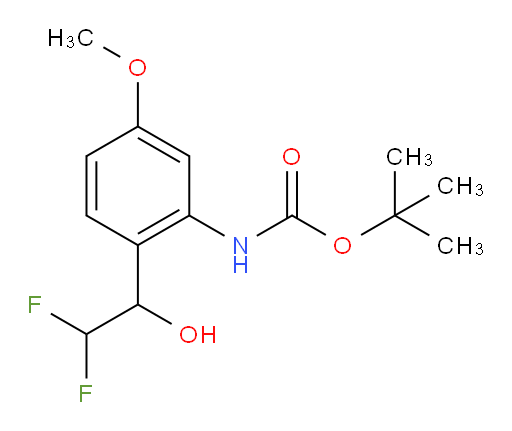 tert-butyl N-[2-(2,2-difluoro-1-hydroxyethyl)-5-methoxyphenyl]carbamate