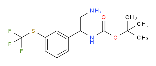 tert-butyl N-(2-amino-1-{3-[(trifluoromethyl)sulfanyl]phenyl}ethyl)carbamate