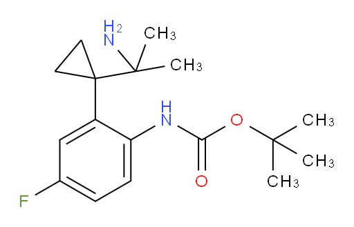 tert-butyl N-{2-[1-(2-aminopropan-2-yl)cyclopropyl]-4-fluorophenyl}carbamate