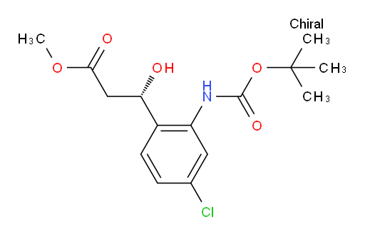 methyl (3S)-3-(2-{[(tert-butoxy)carbonyl]amino}-4-chlorophenyl)-3-hydroxypropanoate