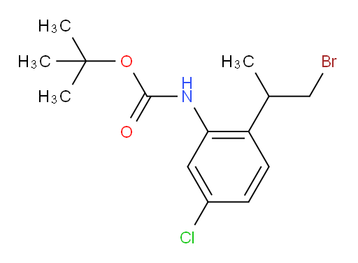 tert-butyl N-[2-(1-bromopropan-2-yl)-5-chlorophenyl]carbamate