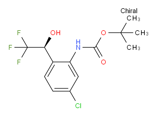 tert-butyl N-{5-chloro-2-[(1S)-2,2,2-trifluoro-1-hydroxyethyl]phenyl}carbamate