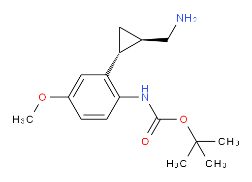 rac-tert-butyl N-{2-[(1R,2R)-2-(aminomethyl)cyclopropyl]-4-methoxyphenyl}carbamate